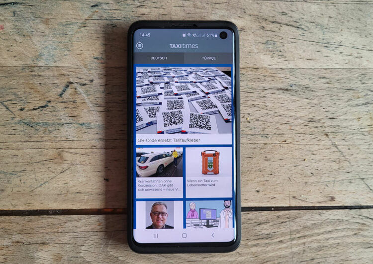 Taxi Times auf dem Homescreen des Smartphones