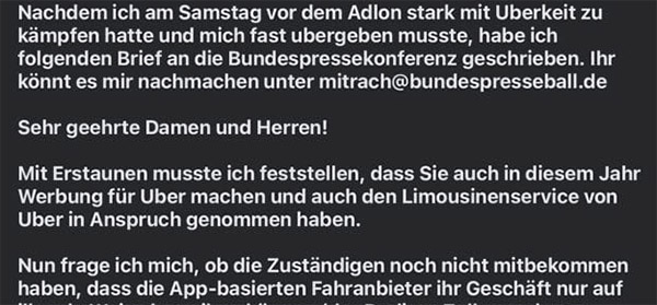 Umgang mit Uber: Die Doppelmoral der Presse