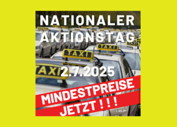 Taxigewerbe ruft zum ‚Nationalen Aktionstag TAXI‘ auf