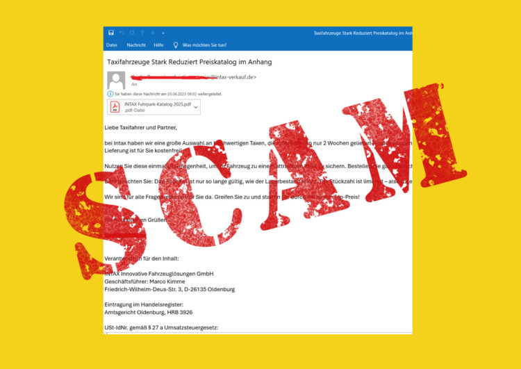 Intax wird zur Zielscheibe von Scammer