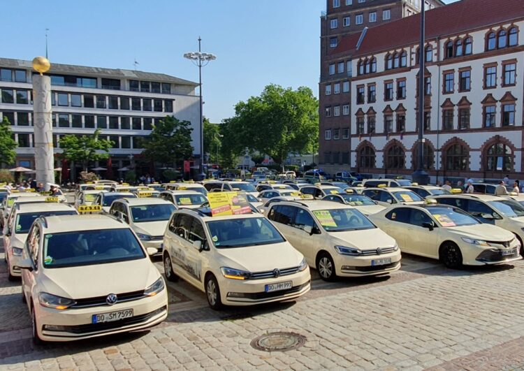 Nationaler Aktionstag TAXI: Protest in Dortmund