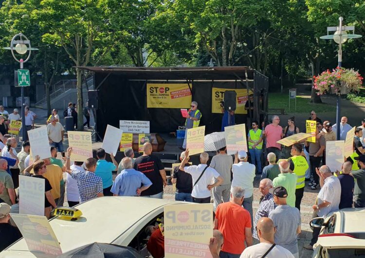 Nationaler Aktionstag TAXI: Protest in Dortmund