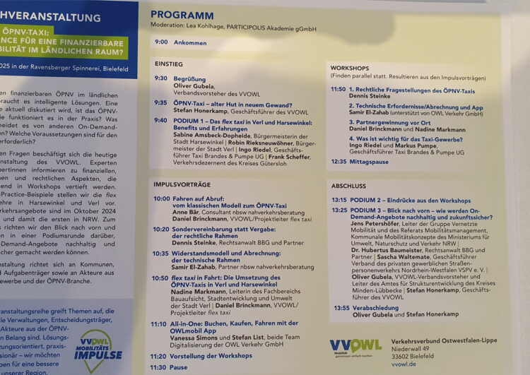 Wenn sich Politik und Behörde für das ÖPNV-Taxi interessieren…
