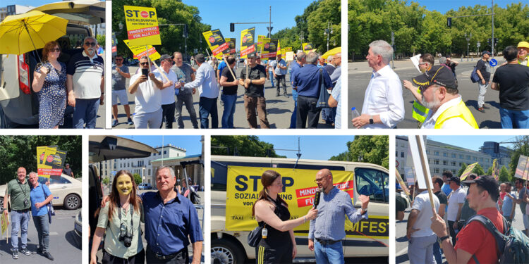 Taxi-Aktionstag in Berlin: direkte Aufklärung an Uber-Nutzer