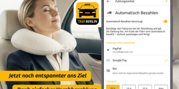 In der ersten Stadt kann die Taxifahrt jetzt per App vorab bezahlt werden