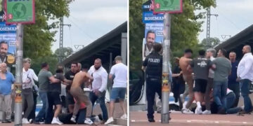 Konflikt zwischen Uber- und Taxifahrern eskaliert in Massenschlägerei