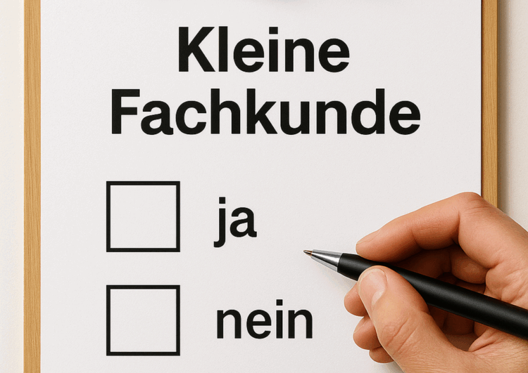 Kompromisslösung bei der Kleinen Fachkunde