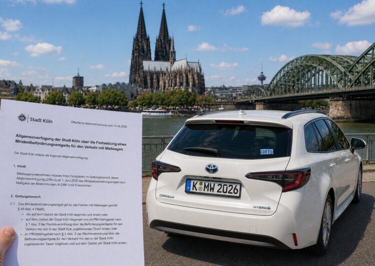 Allgemeinverfügung für Kölner Mindesttarife ist veröffentlicht